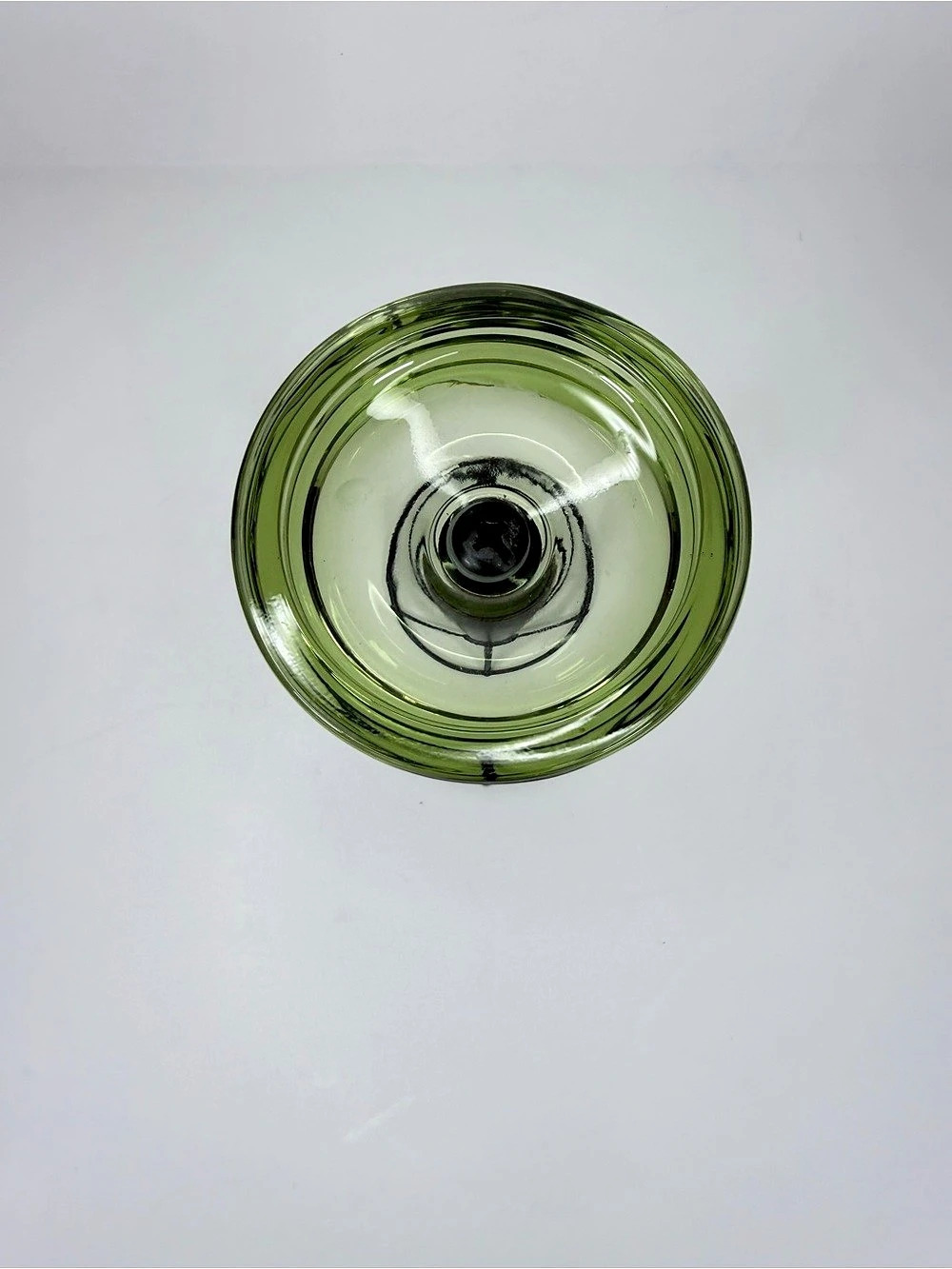 Vintage Retro Metal & Green Glass Vanity Toothbrush Holder Bathroom Standing - Picture 4 of 5